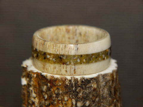 Antler Ring - "The Hawaiian" Deer Antler - artisan-antler-rings