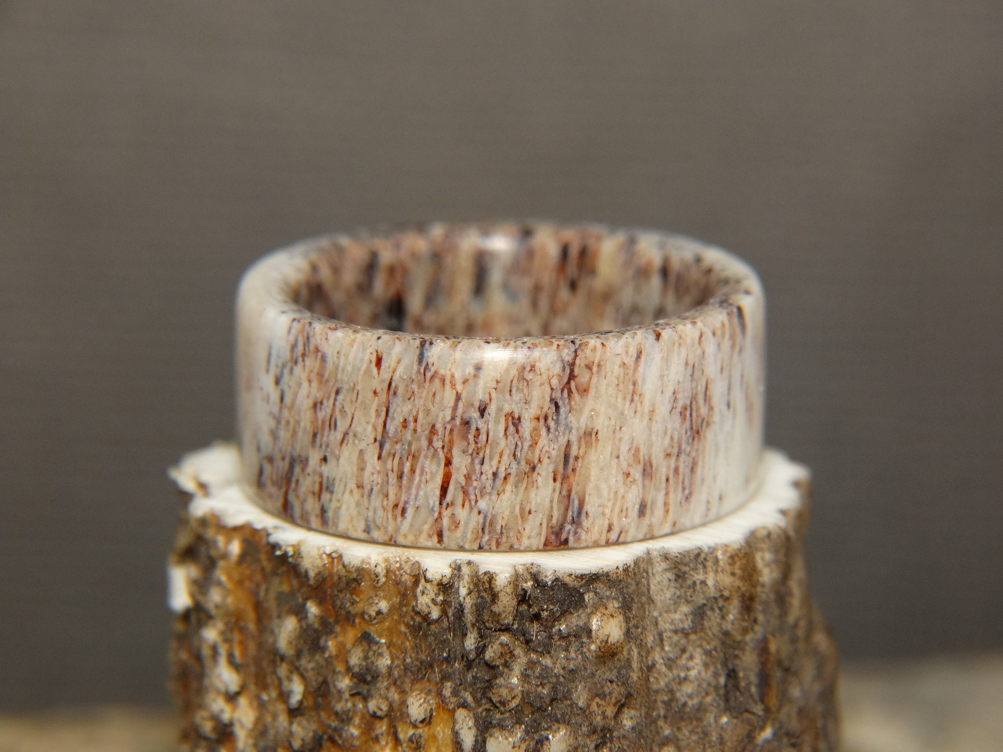 Antler Ring - "Natural" Deer Antler: All my antler rings are hand made and stabilized adding waterproof protection and durability for a truly unique and one-of-a-kind ring.