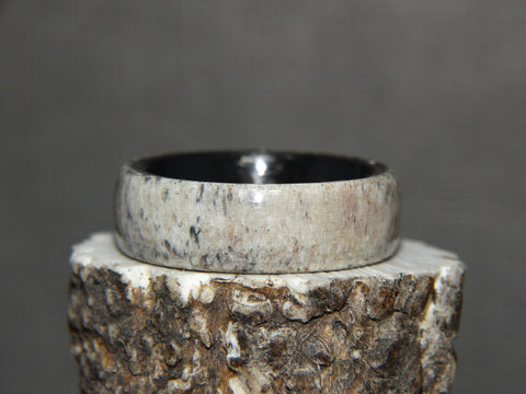 Antler Ring - "Natural" Deer Antler (With a Carbon Fiber Core) - artisan-antler-rings