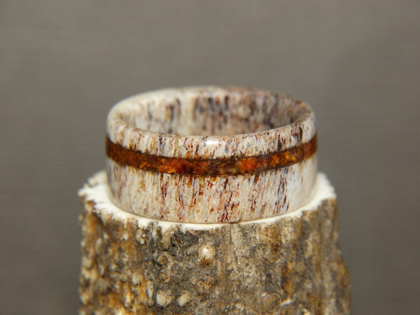 Antler Ring - "Ironwood" Deer Antler - artisan-antler-rings