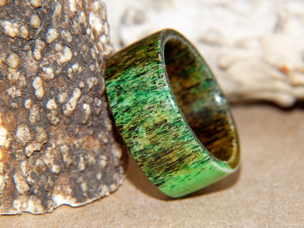 Antler Ring - "Natural Moss" Deer Antler - artisan-antler-rings