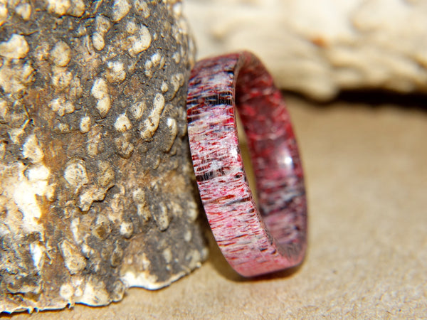 Antler Ring - "Natural Pink" Deer Antler - artisan-antler-rings