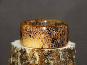 Antler Ring - "Natural Orange" Deer Antler - artisan-antler-rings