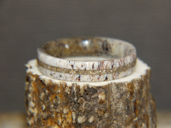 Antler Ring - "Cremation" Deer Antler - artisan-antler-rings