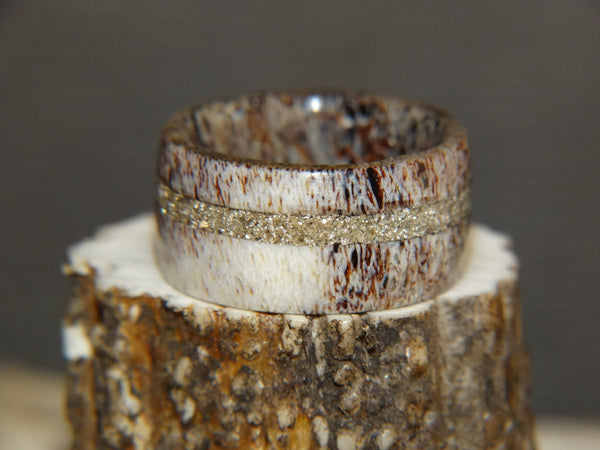 Antler Ring - "Silver Glass" Deer Antler - artisan-antler-rings