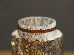 Antler Ring - "Old Fossil" Deer Antler - artisan-antler-rings