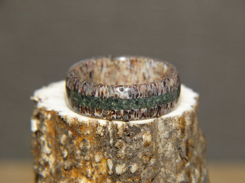 Antler Ring - "The Croc" Deer Antler - artisan-antler-rings